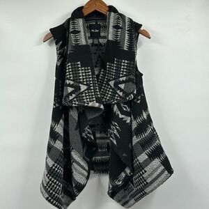 Me Jane Wool Aztec Waterfall Cardigan Sweater Small Bohemian